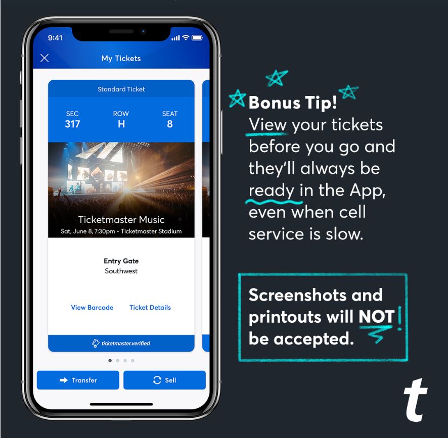 The Newest Way To Use Your Mobile Ticket Ticketmaster Help